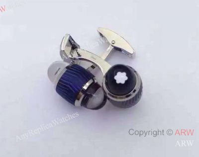 Mont Blanc Cufflinks Replica AAA+ Blue Cufflinks